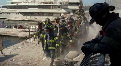 Firefighters at World Trade Centers on 9/11