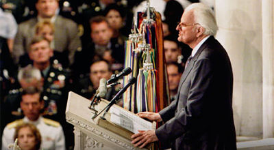 Billy Graham consoles nation after 9/11.