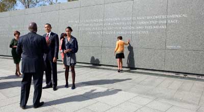 Obama at MLK Memorial