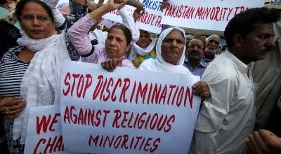 protesting Pakistan blasphemy laws
