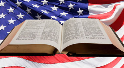 American flag and Bible