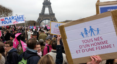Paris gay marriage protest