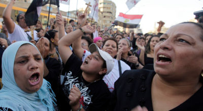 Coptic Christians in Maspero, Egypt