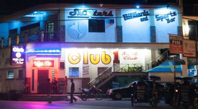 nighttime bar scene, Philippines