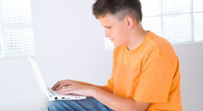 boy on computer