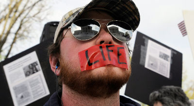 pro-life Obamacare protester