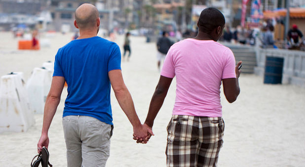 gay couple holding hands