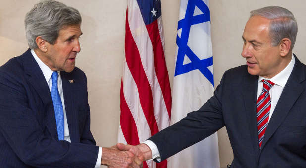 John Kerry and Benjamin Netanyahu