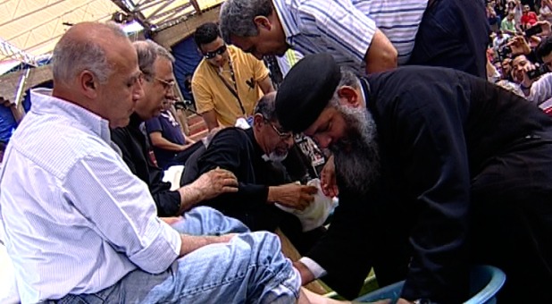 foot washing in Egypt