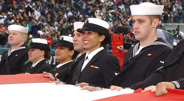 men and women sailors in Navy