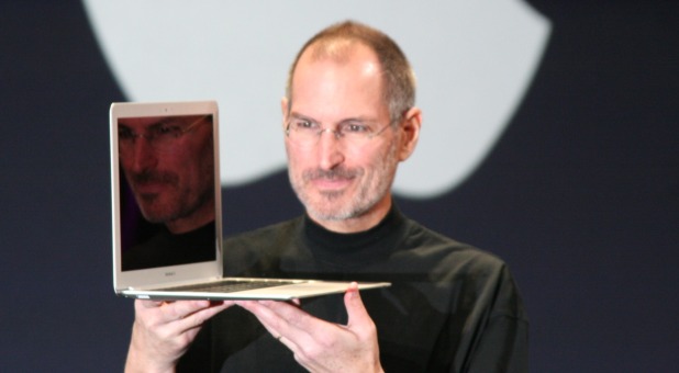 Steve Jobs with a Macbook Pro