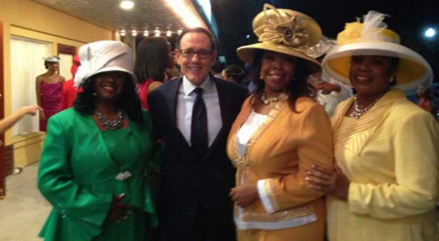 With Steve Strang, members of the 'Crowns' cast include, from left, Stephanie Williams, Jevon Bolden and Brenda Davis.