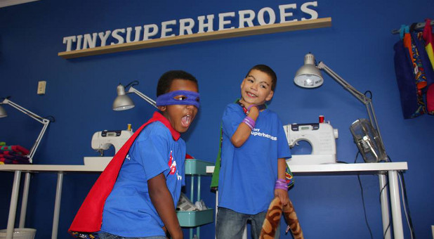 These are only two of the more than 1,700 children who have received 'Tiny Superheroes' capes.