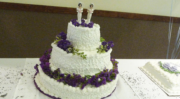 lesbian wedding cake