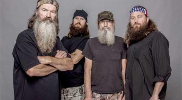 The male cast of A&E's hit reality TV show Duck Dynasty