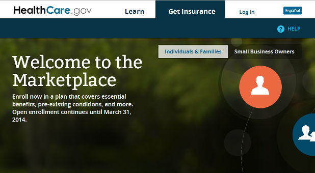 healthcare.gov website