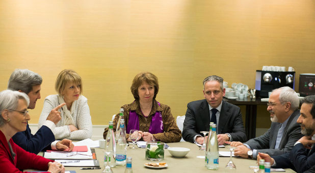 John Kerry, Catherine Ashton, Javad Zarif in Geneva