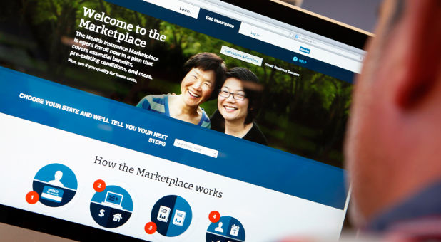 Obamacare signup page