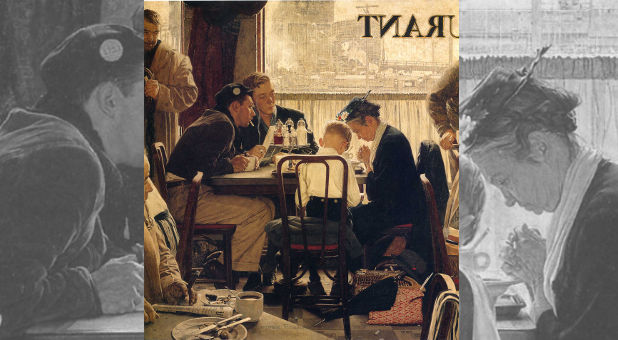 Norman Rockwell's 'Saying Grace'