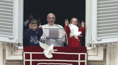 pope releases dove