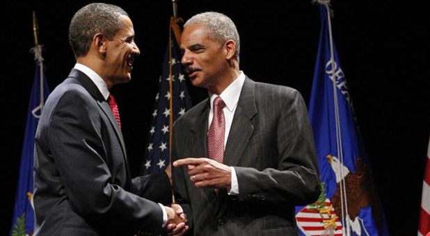 Barack Obama and Eric Holder