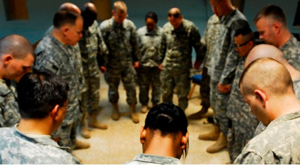 military praying
