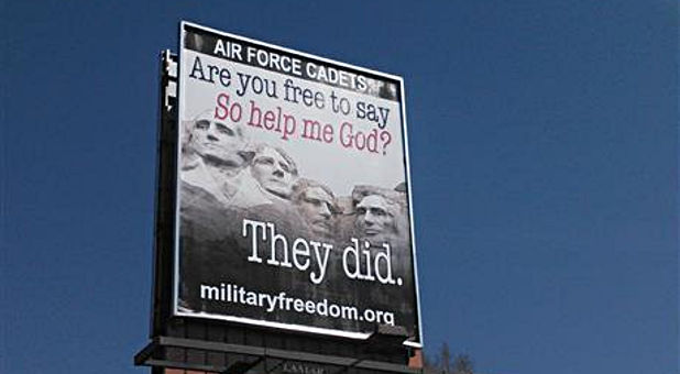 Restore Military Religious Freedom Coalition billboard