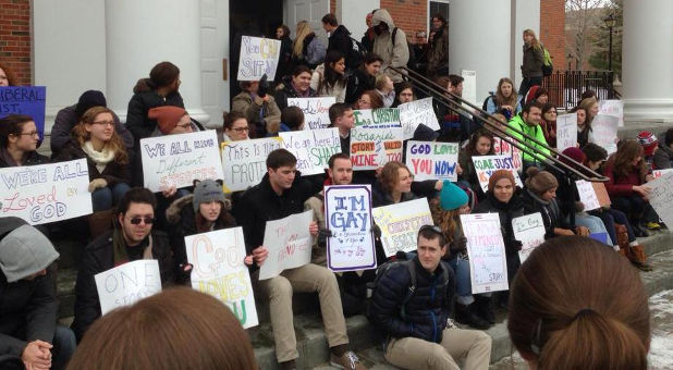 Wheaton College demonstrators