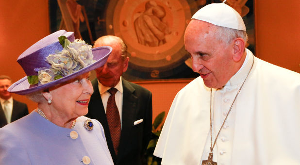 Queen Elizabeth and Pope Francis