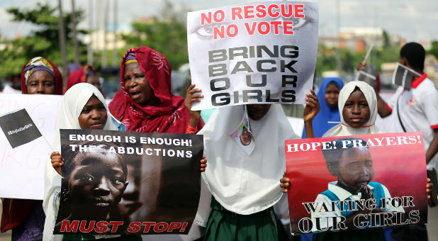 protesting Boko Haram kidnappings