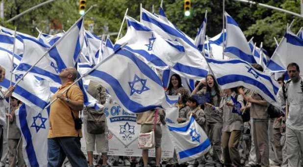 Jews marching