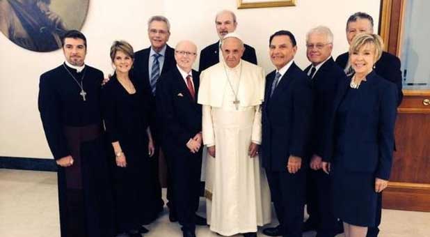 Pope Francis with evangelicals
