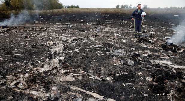 Malaysia Airlines crash site
