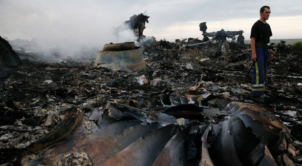 Malaysia Airlines plane destruction