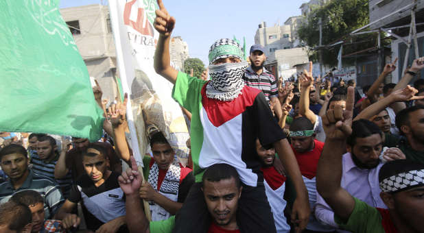 Hamas protestors