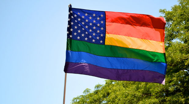 rainbow American flag