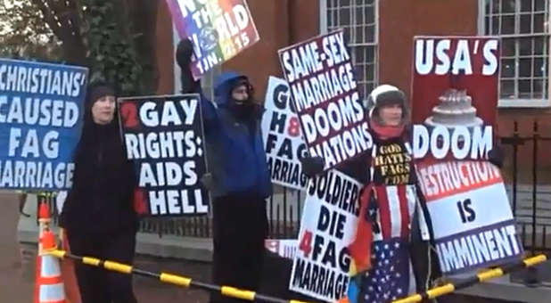 Westboro Baptist Church protesters