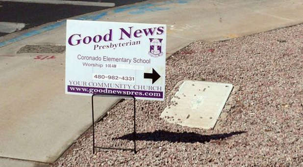 Good News Presbyterian Church sign