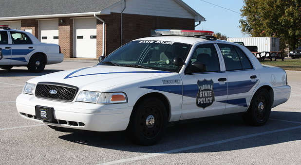 Indiana State Police trooper's car