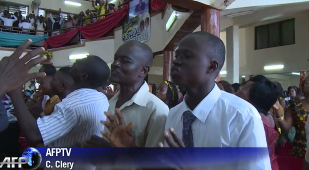 People find refuge from the Ebola virus in their churches.