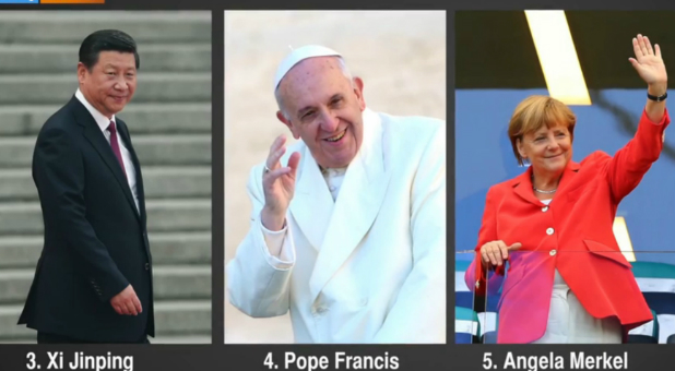 Pope Francis was selected as the No. 4 most powerful person in the world, according to Forbes.