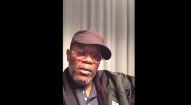 Samuel L. Jackson asked his fellow celebrities to stand up against racial profiling through a freedom song.