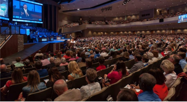 Bellevue Baptist Church in Memphis, TN has over 30,000 members.