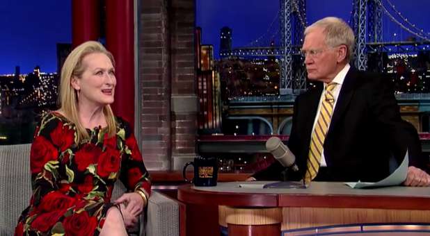 Meryl Streep and David Letterman