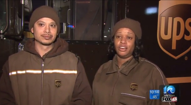 UPS delivery team saves a life at a Virginia church.