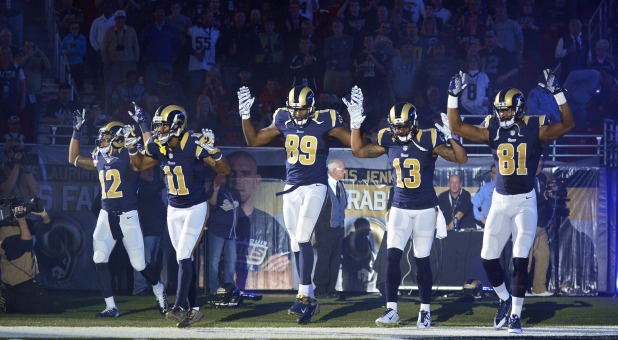 hands up, don't shoot -- Rams