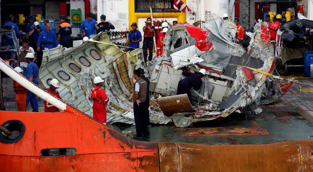 Wreckage from the Air Asia 8501
