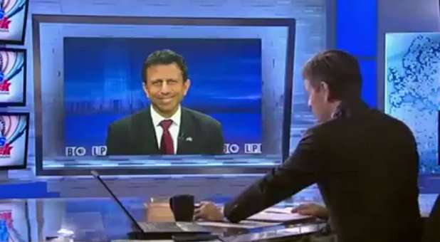 Louisiana Gov. Bobby Jindal with former Democratic adviser George Stephanopoulos.