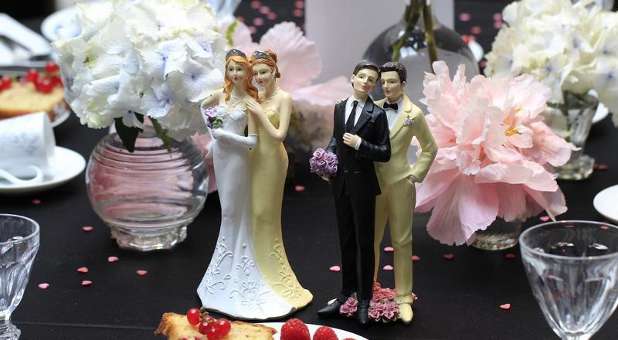 same-sex marriage gay wedding figurines