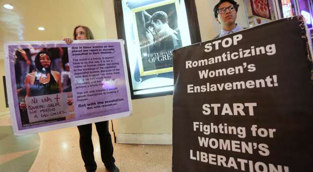 Protests against the movie 'Fifty Shades of Grey'